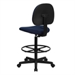 Flash Furniture Bruce Navy Blue Fabric Adjustable Height Drafting Chair