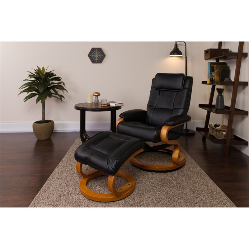 Flash Furniture Contemporary Leather, Contemporary Leather Recliners With Ottoman