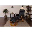 Flash Furniture Contemporary Leather Recliner and Ottoman in Black