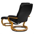 Flash Furniture Contemporary Leather Recliner and Ottoman in Black