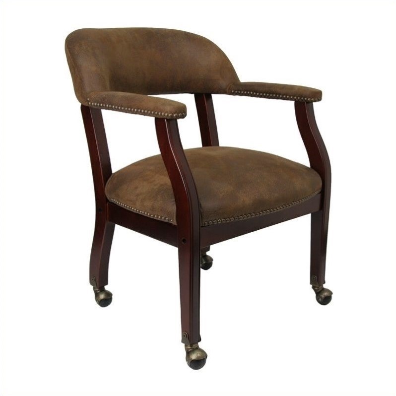 Flash Furniture Bomber Jacket Conference Guest Chair in Brown