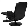 Flash Furniture Leather Massaging Recliner and Ottoman in Black