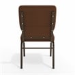 Flash Furniture Hercules Church Stacking Guest Chair in Brown and Gold