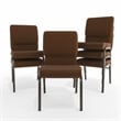 Flash Furniture Hercules Church Stacking Guest Chair in Brown and Gold
