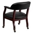 Flash Furniture Luxurious Conference Guest Chair in Black with Casters