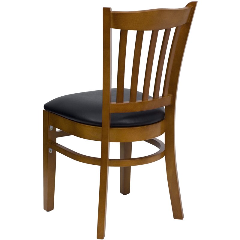 Flash Furniture Hercules Series Dining Chair in Cherry with Black Seat