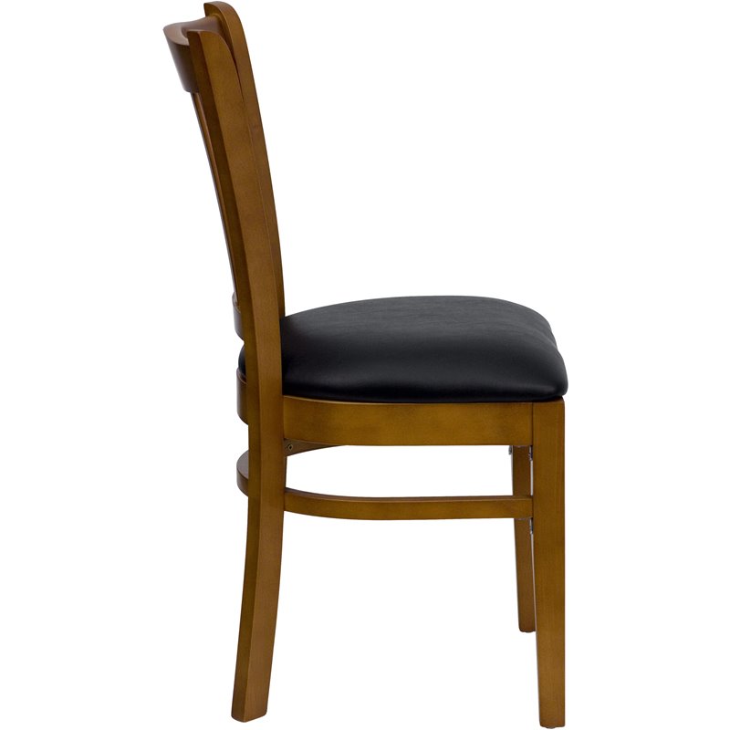 Flash Furniture Hercules Series Dining Chair in Cherry with Black Seat