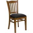 Flash Furniture Hercules Series Dining Chair in Cherry with Black Seat