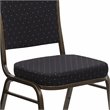 Flash Furniture Hercules Crown Back Banquet Stacking Chair in Black