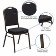 Flash Furniture Hercules Crown Back Banquet Stacking Chair in Black