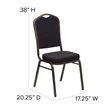 Flash Furniture Hercules Crown Back Banquet Stacking Chair in Black