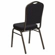 Flash Furniture Hercules Crown Back Banquet Stacking Chair in Black