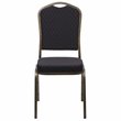Flash Furniture Hercules Crown Back Banquet Stacking Chair in Black
