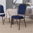 Flash Furniture Hercules Crown Back Banquet Stacking Chair in Blue