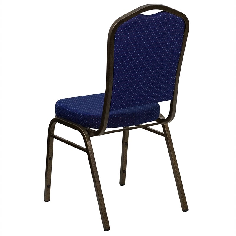 Flash Furniture Hercules Crown Back Banquet Stacking Chair in Blue