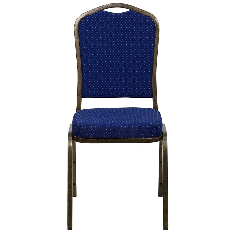 Flash Furniture Hercules Crown Back Banquet Stacking Chair in Blue