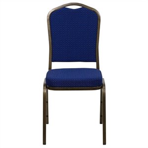 flash furniture hercules crown back banquet stacking chair in blue