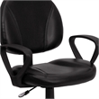 Flash Furniture Ergonomic Office Swivel Chair in Black with Arms