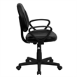 Flash Furniture Ergonomic Office Swivel Chair in Black with Arms