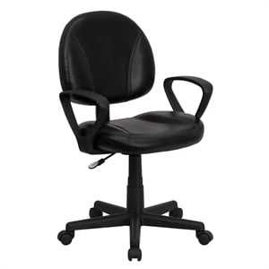 Flash Furniture Ergonomic Office Swivel Chair in Black with Arms