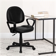 Flash Furniture Ergonomic Office Swivel Chair in Black with Arms