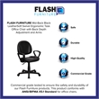 Flash Furniture Ergonomic Office Swivel Chair in Black with Arms