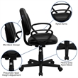 Flash Furniture Ergonomic Office Swivel Chair in Black with Arms