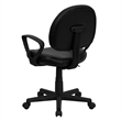 Flash Furniture Ergonomic Office Swivel Chair in Black with Arms