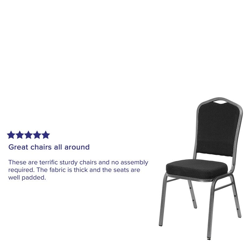 Flash Furniture Hercules Banquet Stacking Chair in Silver Vein Metal