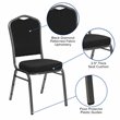 Flash Furniture Hercules Banquet Stacking Chair in Silver Vein Metal
