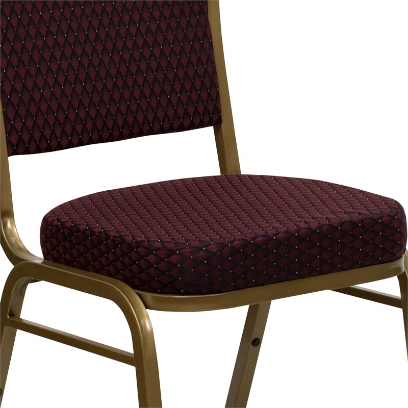 Flash Furniture Hercules Banquet Stacking Chair in Burgundy