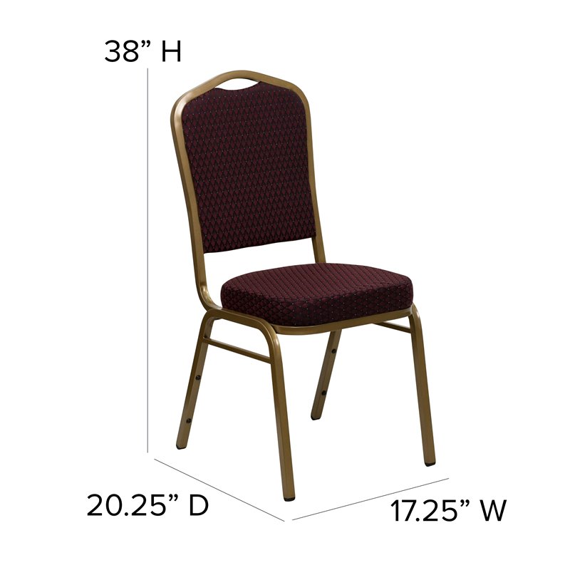 Flash Furniture Hercules Banquet Stacking Chair in Burgundy