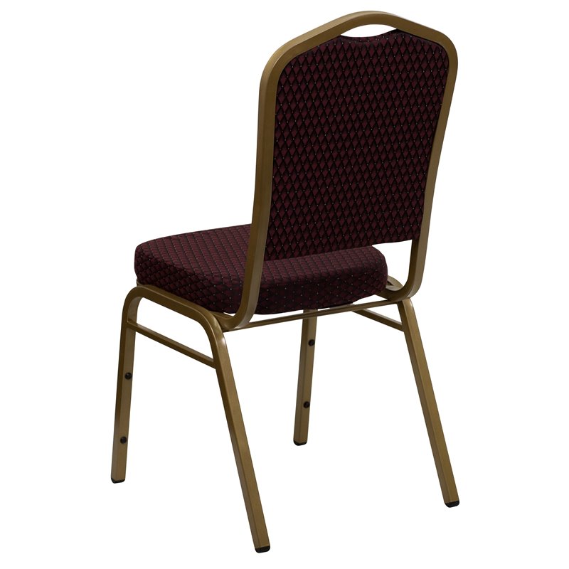 Flash Furniture Hercules Banquet Stacking Chair in Burgundy