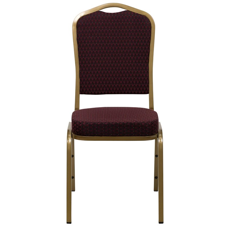 Flash Furniture Hercules Banquet Stacking Chair in Burgundy