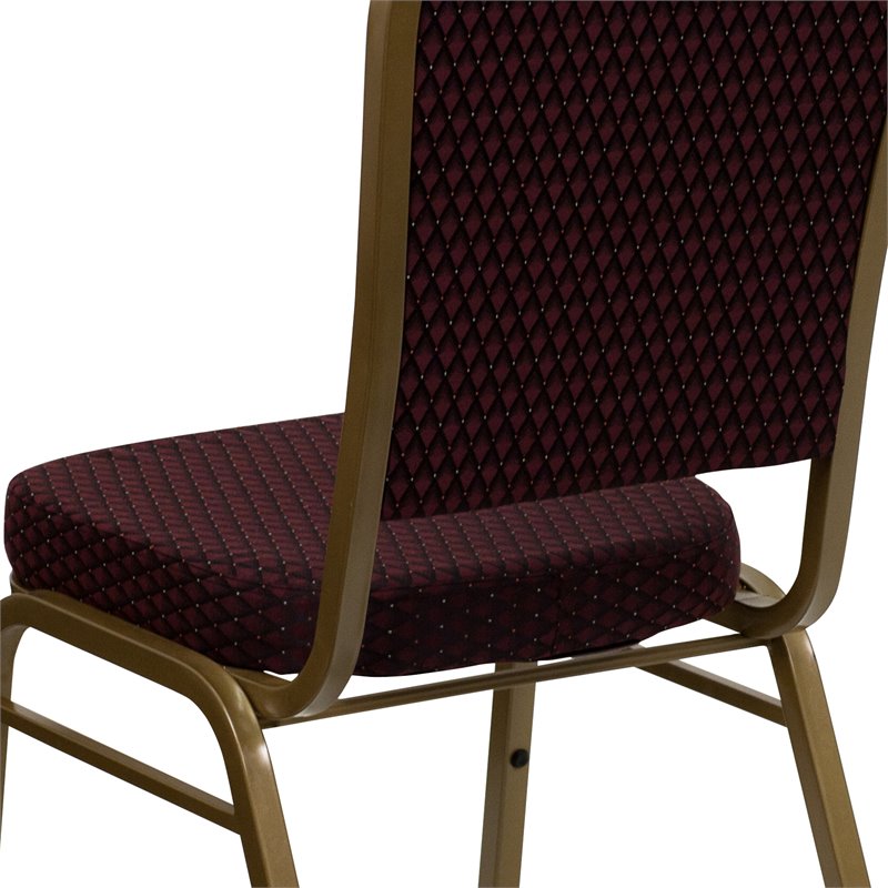 Flash Furniture Hercules Banquet Stacking Chair in Burgundy