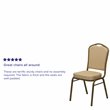 Flash Furniture Hercules Banquet Stacking Chair in Beige