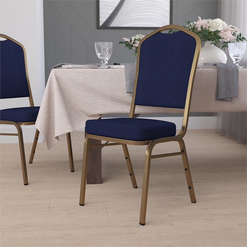 Flash Furniture Hercules Banquet Stacking Chair in Navy Blue