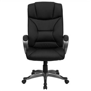 Flash Furniture Comfortable Office Chair in Black with Arms