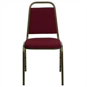 flash furniture hercules banquet stacking chair in burgundy and gold