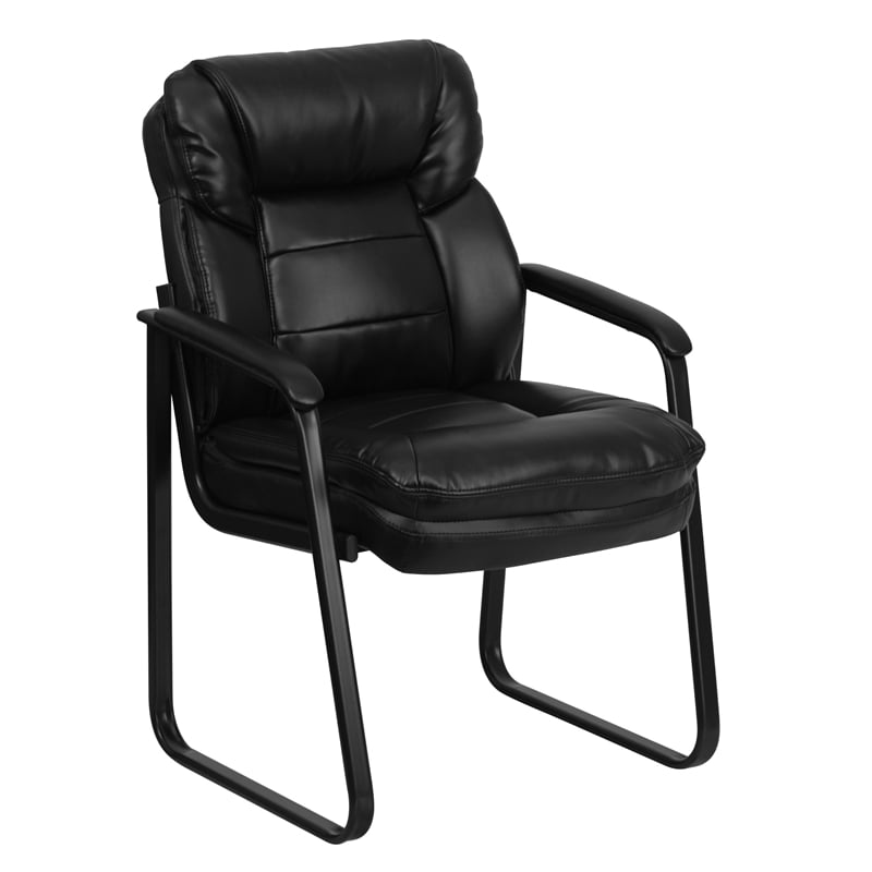Flash Furniture Executive Side Office Guest Chair in Black