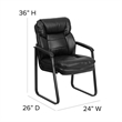 Flash Furniture Executive Side Office Guest Chair in Black