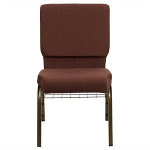 flash furniture hercules series church stacking guest chair in brown