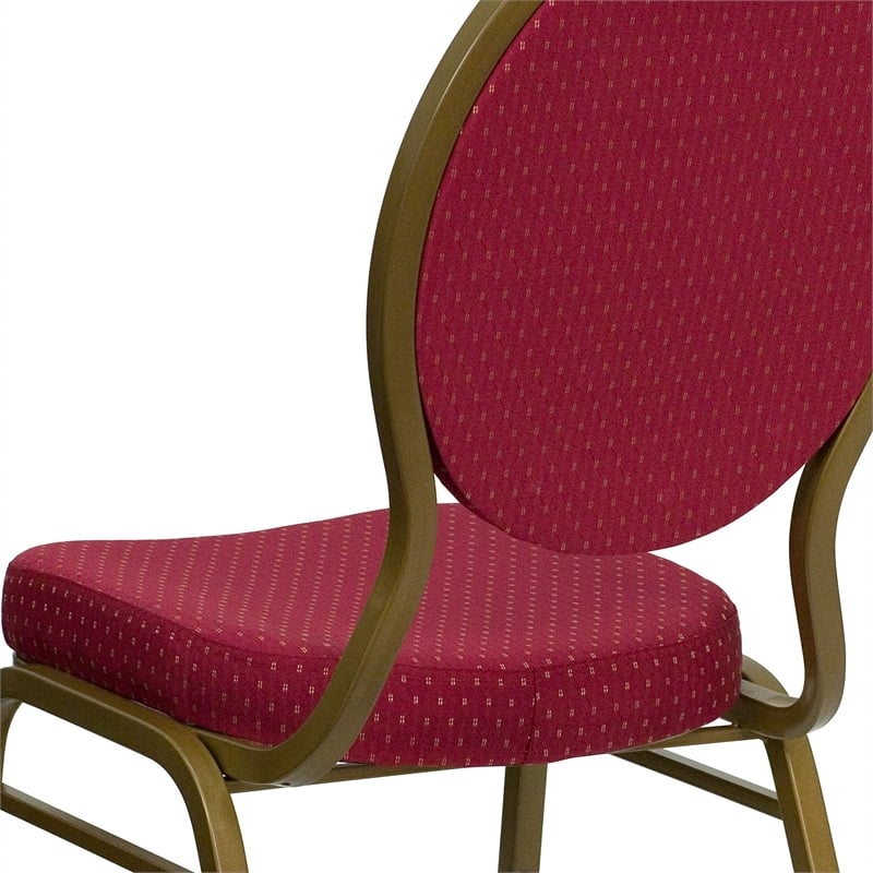 Flash Furniture Hercules Teardrop Back Stacking Chair with in Burgundy