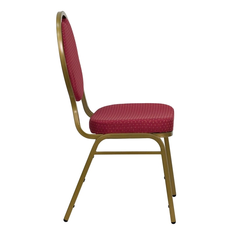 Flash Furniture Hercules Teardrop Back Stacking Chair with in Burgundy