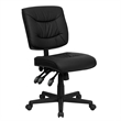Flash Furniture Mid Back Multi Functional Office Swivel Chair in Black