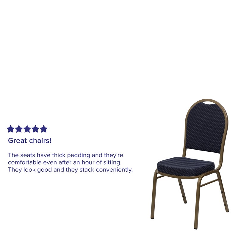 Flash Furniture Hercules Dome Back Banquet Stacking Chair in Blue
