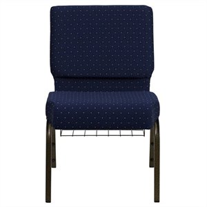 flash furniture hercules patterned church stacking chair in navy blue