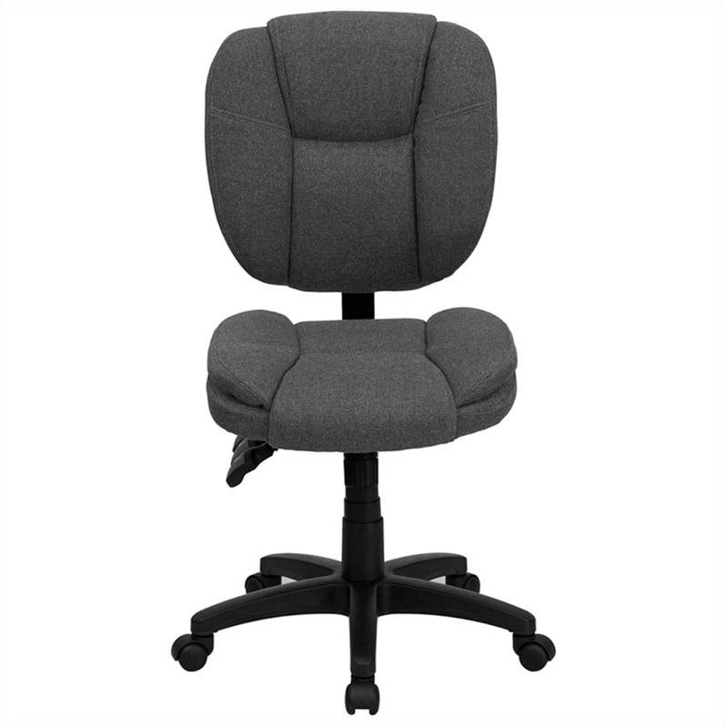 Flash Furniture Mid Back Ergonomic Office Swivel Chair in Gray Cymax