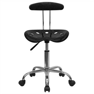 flash furniture contemporary adjustable vibrant tractor seat office swivel chair with chrome base