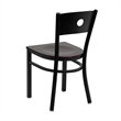 Flash Furniture Hercules Circle Back Metal Dining Chair in Mahogany